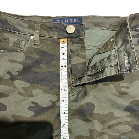 TINSEL Camo Pants Size 29 Waist Stretchy 5 Pocket Design - Picture 9 of 12